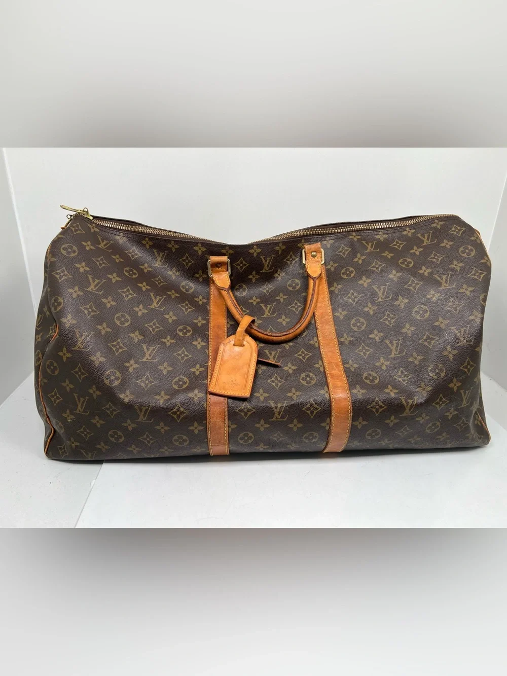 LOUIS VUITTON Monogram Keepall 55 Boston Bag